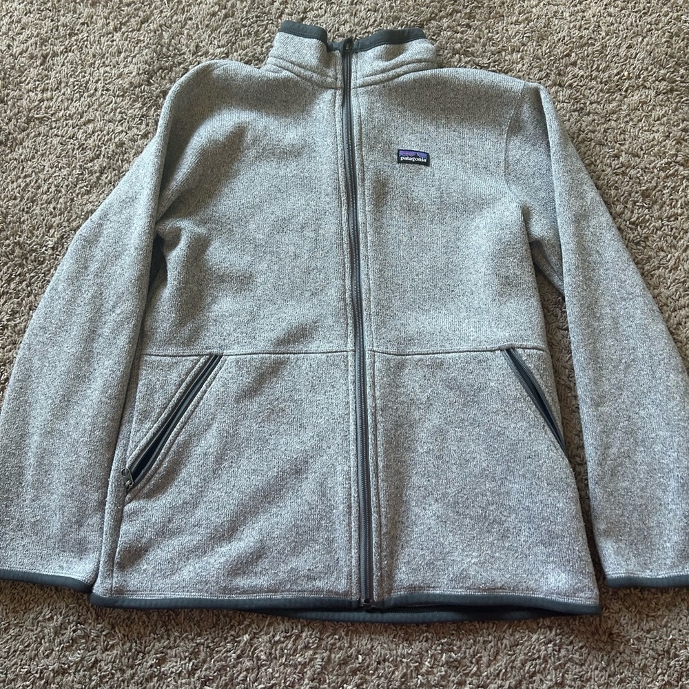 Patagonia Kids Heather Gray Full-Zip Fleece Jacket